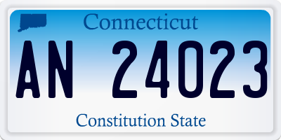 CT license plate AN24023