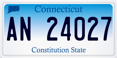 CT license plate AN24027