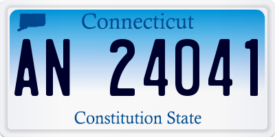 CT license plate AN24041