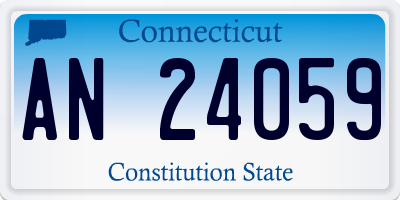 CT license plate AN24059
