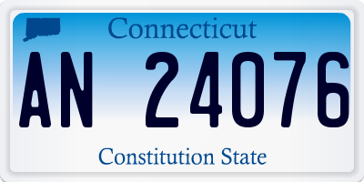 CT license plate AN24076