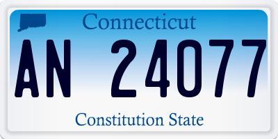 CT license plate AN24077