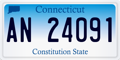 CT license plate AN24091