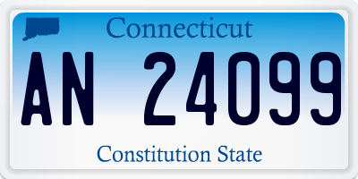 CT license plate AN24099