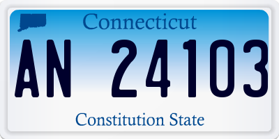 CT license plate AN24103