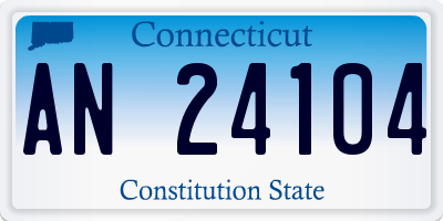 CT license plate AN24104
