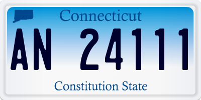 CT license plate AN24111
