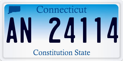 CT license plate AN24114
