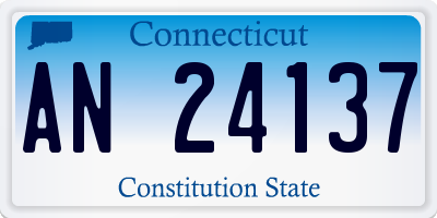 CT license plate AN24137