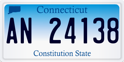 CT license plate AN24138