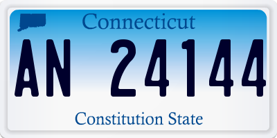 CT license plate AN24144