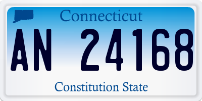 CT license plate AN24168