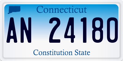 CT license plate AN24180