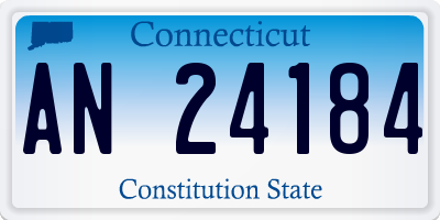 CT license plate AN24184