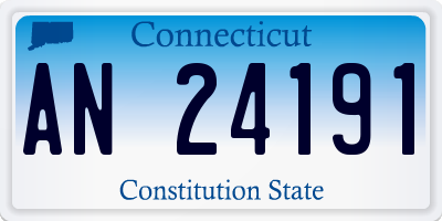 CT license plate AN24191