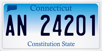 CT license plate AN24201