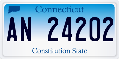 CT license plate AN24202