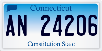 CT license plate AN24206