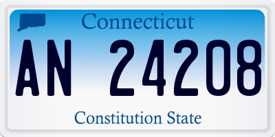 CT license plate AN24208