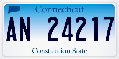 CT license plate AN24217