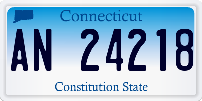 CT license plate AN24218