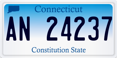 CT license plate AN24237