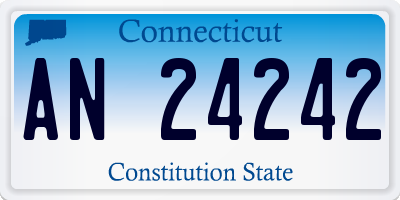 CT license plate AN24242