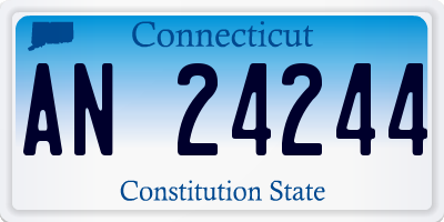 CT license plate AN24244