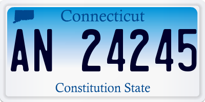 CT license plate AN24245