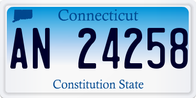 CT license plate AN24258