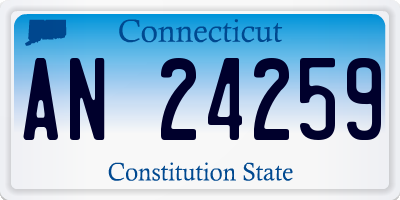 CT license plate AN24259