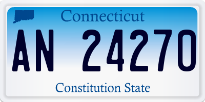 CT license plate AN24270