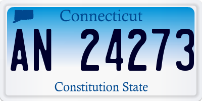 CT license plate AN24273