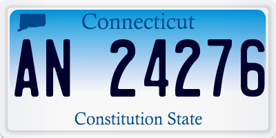 CT license plate AN24276