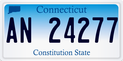 CT license plate AN24277