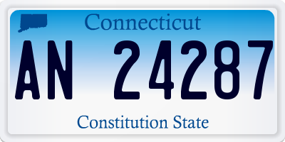 CT license plate AN24287