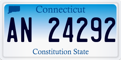 CT license plate AN24292