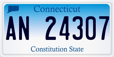 CT license plate AN24307