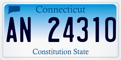 CT license plate AN24310