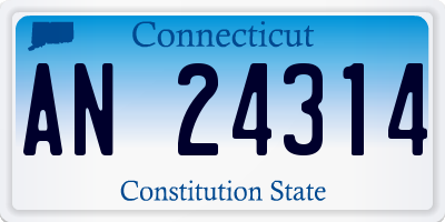 CT license plate AN24314
