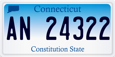 CT license plate AN24322