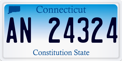 CT license plate AN24324