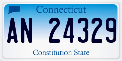 CT license plate AN24329