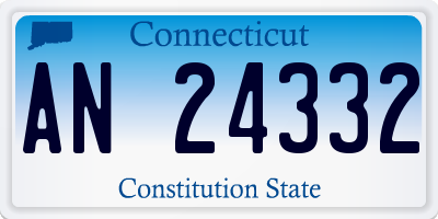 CT license plate AN24332