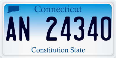 CT license plate AN24340