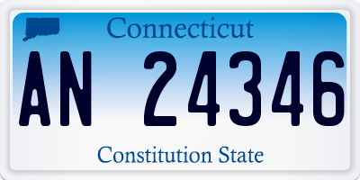 CT license plate AN24346
