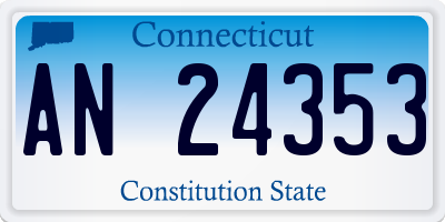 CT license plate AN24353
