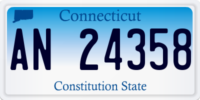 CT license plate AN24358