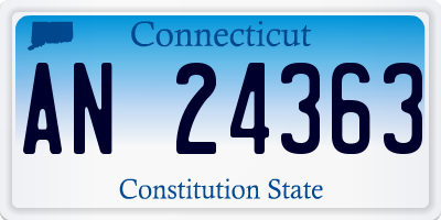 CT license plate AN24363