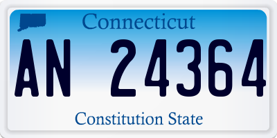 CT license plate AN24364
